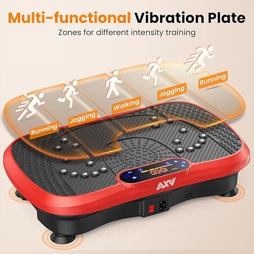 AXV Vibration Plate Fitness Platform Exercise Machine Vibrating Shaking Full Body Shaker Workout Vibrate Stand Shake Board Sport Gym for Weight Loss Fat Burner for Women Men thumbnail 8