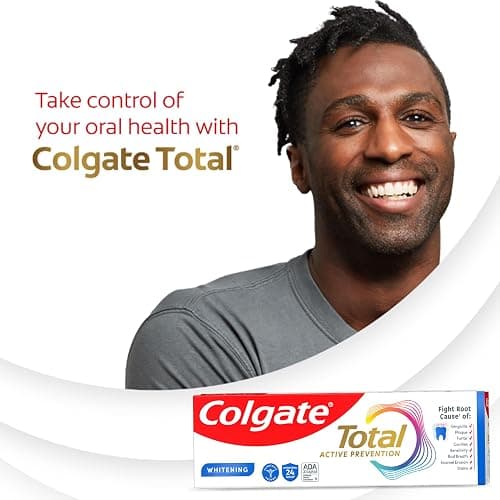 Colgate Total Whitening Toothpaste Paste, 5.1 oz, 4 Pack, Fluoride, Antibacterial, for Plaque, Gingivitis, Sensitivity, Stain Removal, Clinically Proven, Mint, Teeth Whitening, Stannous Fluoride thumbnail 11