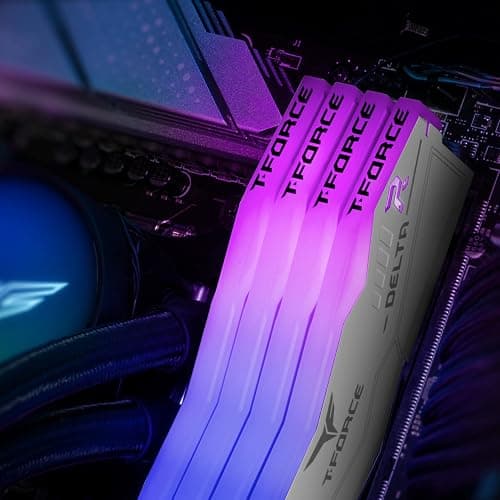 TEAMGROUP T-Force Delta RGB DDR5 Ram 32GB (2x16GB) 8000MHz PC5-64000 CL38 A-DIE Desktop Memory Module Ram for 600 700 Series Chipset XMP 3.0 Ready White FF4D532G8000HC38DDC01 thumbnail 6