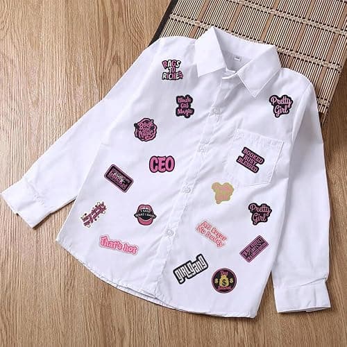 16 PCS Inspirational Phrase Iron On Patches for Girls Fashion Styles Embroidered Iron on Sew on Applique Stickers for Clothes,Jeans,Dress,Hat,Backpacks,Pants,DIY Decoration,Bags,Jackets,Vests thumbnail 2