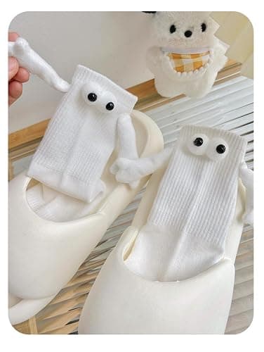 2 Pairs Magnetic Holding Hands Socks Funny Couple Gifts, Best Friend, Engagement, Anniversary, Teens Gag Cute Weird Stuff thumbnail 8
