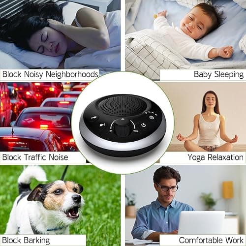 Sound Machine Loud White Noise Machine Nonstop Brown Noise Machine 30 Soothing Sounds for Baby Kids Adults Plug in Pink Noise Sleep Machine 36-Level Vol 4 Timer Memory Function for Home Travel Office thumbnail 6