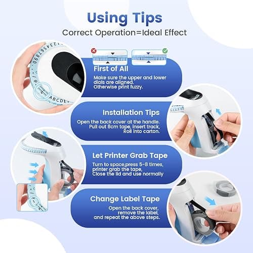 Zodzi Embossing Label Maker,Vintage Embossed Label Maker Machine with Tapes,Manual Retro Labeler,Old School Embosser with 3D Tapes for Home Office Kids DIY Craft Scrapbook Supplies Junk Journal Kits thumbnail 9