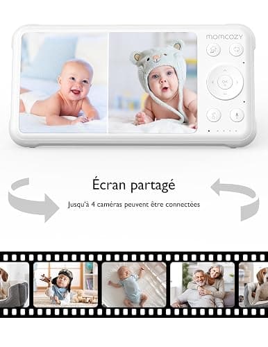 momcozy Babyphone avec caméra Écran 5 Pouces HD 1080P Moniteur bébé sans WLAN Batterie 5000 mAh Audio bidirectionnel Mode Vox IR Vision Nocturne Objectif Grand Angle Portée 960 Pieds BM01 thumbnail 2
