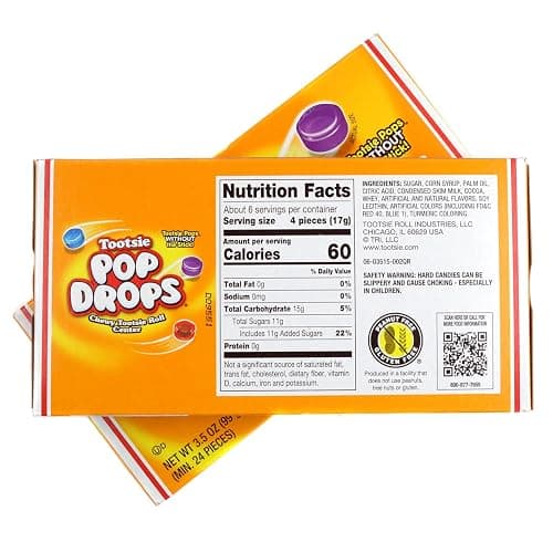 Tootsie Drop Pops - Pack of 3 - Fruity Hard Candy Pieces With Tootsie Roll Center - 3.5 oz. Movie Theater Boxes thumbnail 2