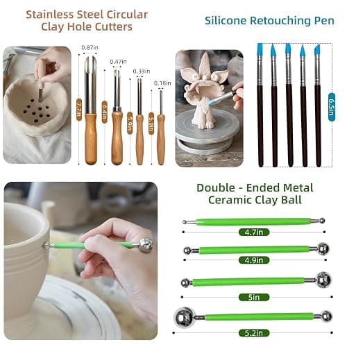 42 PCS Clay Tool, Clay Sculpting Tools Kit, Pottery Tools Can be Used for Stippling, Carving, Molding, and Shaping Clay Crafts, for Beginners, Hobbyists, Artists thumbnail 2