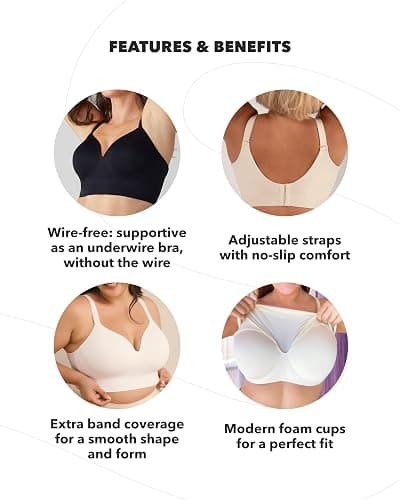 SHAPERMINT Supportive Comfort Wireless Bras for Women Full Support - Seamless Plus Size Bra, Bralette for Women Full Support thumbnail 5