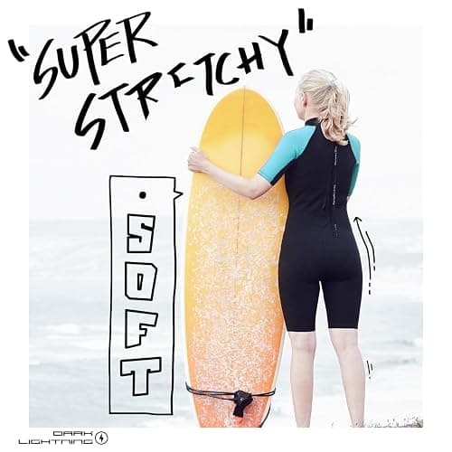 Dark Lightning Wetsuits for Men and Women, Mens/Womens Wet Suit for Cold Water, 3/2mm Wetsuit for Diving Surfing Snorkeling Kayaking Water Sports thumbnail 2
