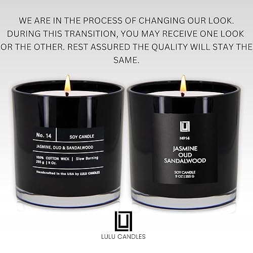 Lulu Candles | Jasmine, Oud & Sandalwood | Luxury Scented Soy Jar Candle | Hand Poured in The USA | Highly Scented & Long Lasting (9 Oz.) thumbnail 3