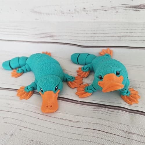 3D Printed Articulated Platypus, Flexible Dynamic Animals Toys,Easter Basket Stuffers Prefilled Easter Egg Fillers, Adults Fidget Toys for Autism ADHD (Small-6Inch) thumbnail 5