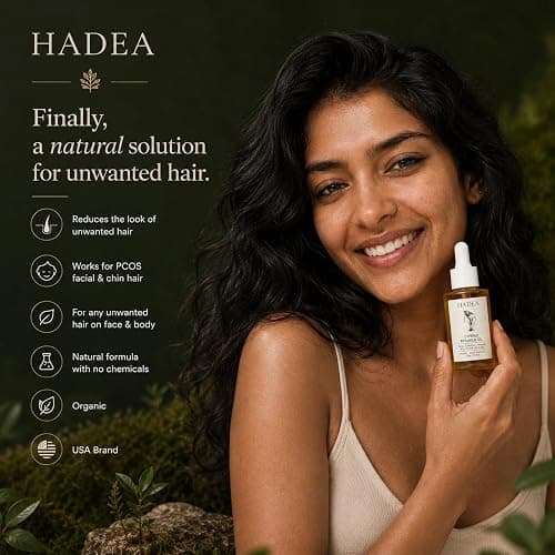 HADEA Cyperus Rotundus Oil to Reduce Hair Growth 100% Organic High-Potency Steam Distilled Cyprus Nutgrass Cypress Inhibitor | Cypress Rotundus Oil For Pcos, Hirsutism, Any Unwanted Hair 30ml thumbnail 2