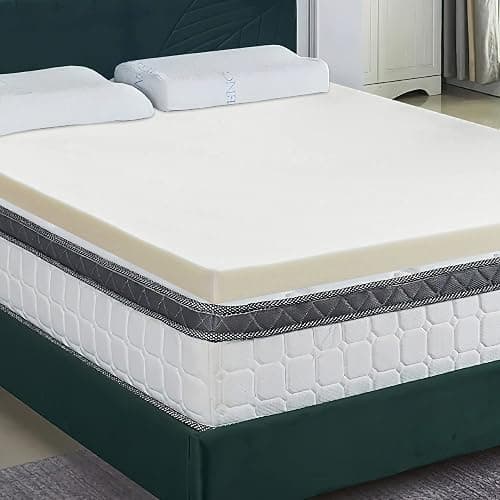 Treaton, 1-Inch High Density Medium Firm Foam Mattress Topper, CertiPUR-US Certified for Superior Comfort and Support, King, White thumbnail 6