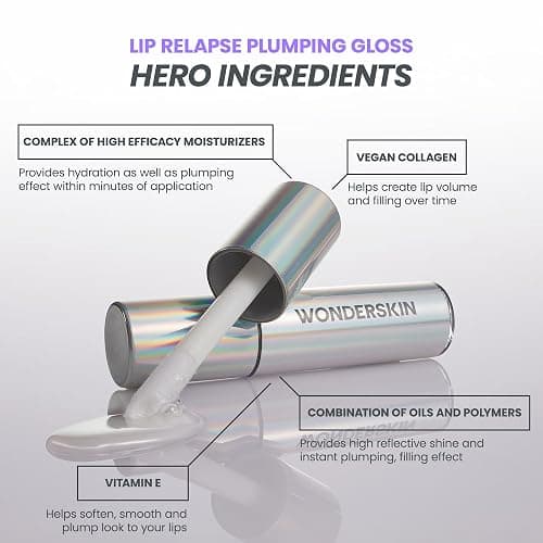Wonderskin Lip Plumper Gloss - Lip Relapse Plumping Gloss for Fuller-Looking Hydrating, Non-Sticky High-Shine Finish thumbnail 4