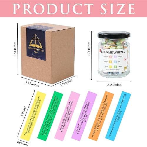 Bible Verse Jar – 92 Hand-Rolled Scripture Scrolls for Daily Encouragement, Inspirational Christian Gift, Religious Gifts for Women, Birthday Gifts for Mom, Christmas Gift for Women 2025 thumbnail 3