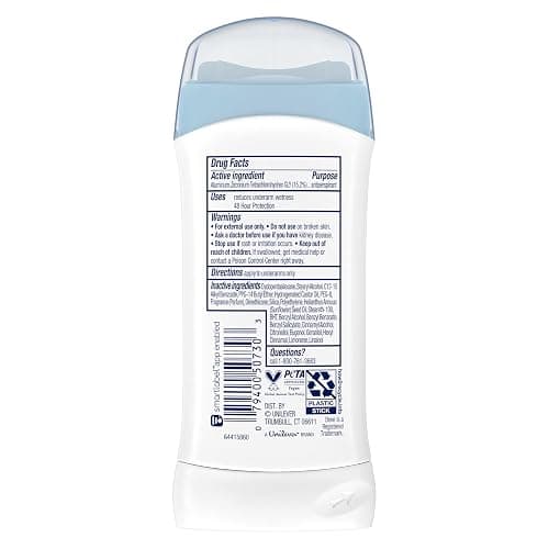 Dove Invisible Solid Antiperspirant Deodorant Stick 2 Count Original Clean, for Women, For All Day Underarm Sweat & Odor Protection 2.6 oz thumbnail 2