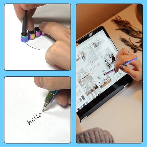 TTzycc Magnetic Pen With 13 Rings - Decompression Magnet Metal Fidget Pen, Creative Toy That Writes, Intellectual Learning and Stress Reduction Gift for Family or Friends thumbnail 5