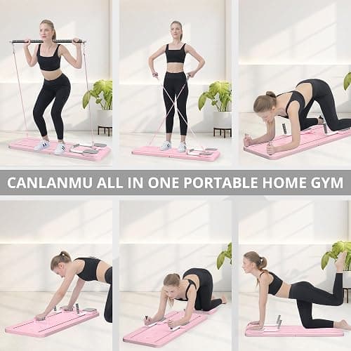 JANUA Pilates Board - Pilates Reformer Set, Multi-Purpose Foldable Pilates Reformer Board for Home, 5 in 1 Pilates Sliding Board thumbnail 4