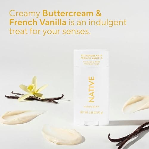 Native Deodorant Contains Naturally Derived Ingredients, 72 Hour Odor Control, Deodorant for Women and Men, Aluminum Free, Buttercream & French Vanilla 2.65oz thumbnail 4