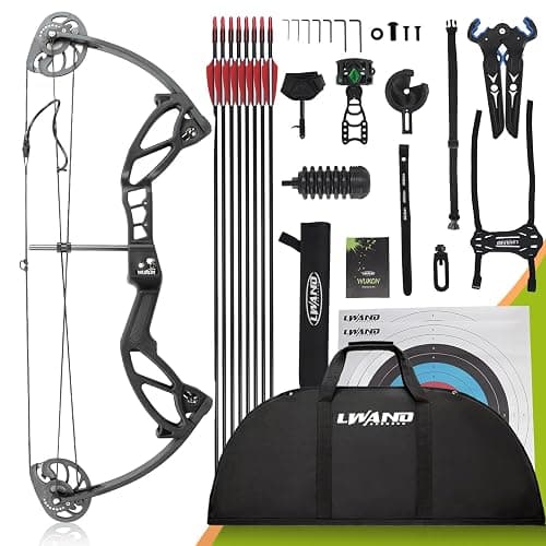 Compound Bow Archery Sets for Youth & Kids,Beginners, Right Hand Compound Bows, Draw Length 18"-27",15-30 lbs Draw Weight, 260fps, Hunting Bow Archery Arrows Set - Image 1