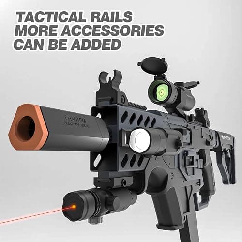 SOFITEN Toy Gun Automatic Sniper Rifle with Tactical Vest Kit, Scope. Toy Foam Blaster Dart Toys with 120 Darts, IR and Flashlight. The Shooting Activity Game for Kids Age 8+ thumbnail 4