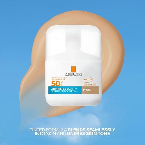 La Roche-Posay Anthelios UVAIR Serum Sunscreen SPF50+ Medium, Tinted, 50ml | Tinted serum sunscreen for all skin types, enriched with hyaluronic acid, niacinamide, and vitamin E for high protection thumbnail 3