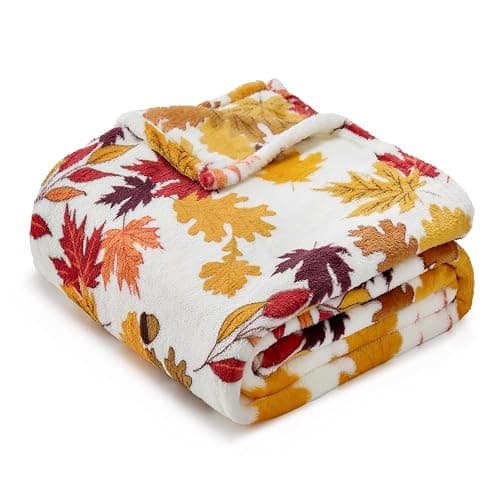 BEDELITE Fleece Blanket Soft Fall Throw for Couch Autumn Leaves 50"x60" | Ultra Soft Fleece, Plush Microfiber, Lightweight Warmth, Thanksgiving Gift, Fall Home Decor, Machine Washable, Couch Sofa Bed thumbnail 9