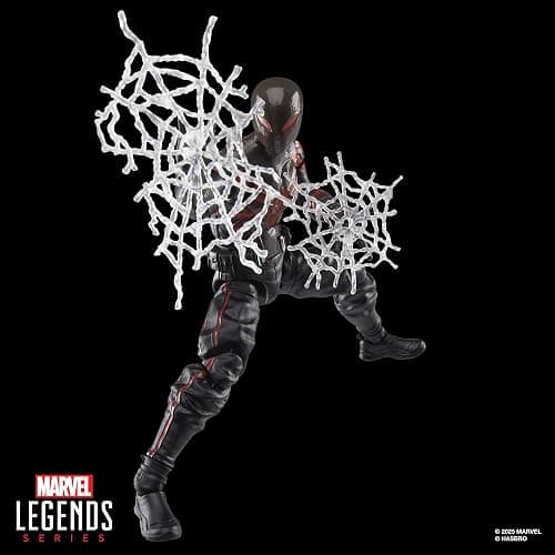 Spider-Man Marvel Legends Series Gamerverse Miles Morales Brooklyn 2099 Suit Action Figure, Black thumbnail 4