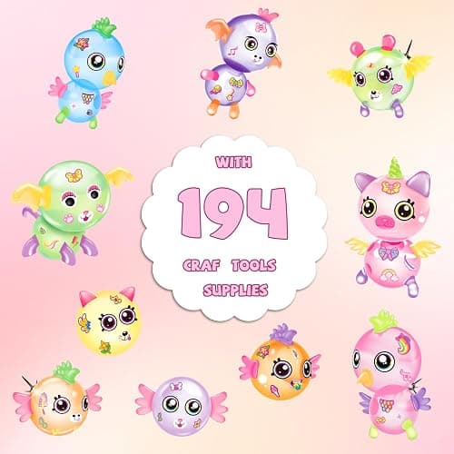 Kenvc DIY Balloon Animal Kit Toys, Craft Kits for Kids, Make Your Own Magic Balloon, Arts & Crafts for 3 4 5 6 7 8 9 10 11 12 Year Boys and Girls, DIY Creative Activity Birthday Gifts 3+ Ages thumbnail 5