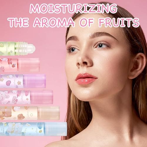 Ninnyi 6 PCS Lip Gloss Sets for Teenage Girls, Mini Fruit Lipgloss Pack for kids, Long Lasting Lip Glow Balm Lip Care thumbnail 4