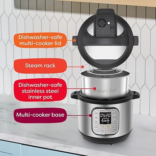 Instant Pot Duo 7-in-1 Mini Electric Pressure Cooker, Slow Rice Cooker, Steamer, Sauté, Yogurt Maker, Warmer & Sterilizer, Includes Free App with over 1900 Recipes, Stainless Steel, 3 Quart thumbnail 9