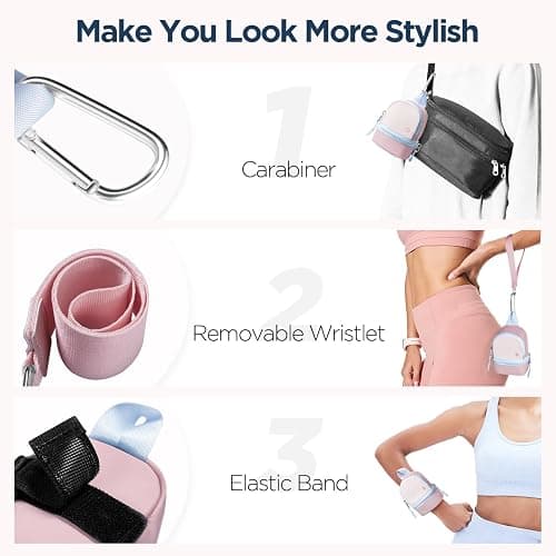 Babysun Mini Backpack Keychain Wristlet Pouch Small Change Coin Purse Cute Zipper Wallet With 3 RFID Card Slots For Women/Men Airpods Cosmetics thumbnail 3