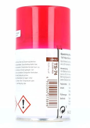 Tamiya Spray Lacquer TS-74 Clear Red - 100ml Spray Can 85074 thumbnail 3