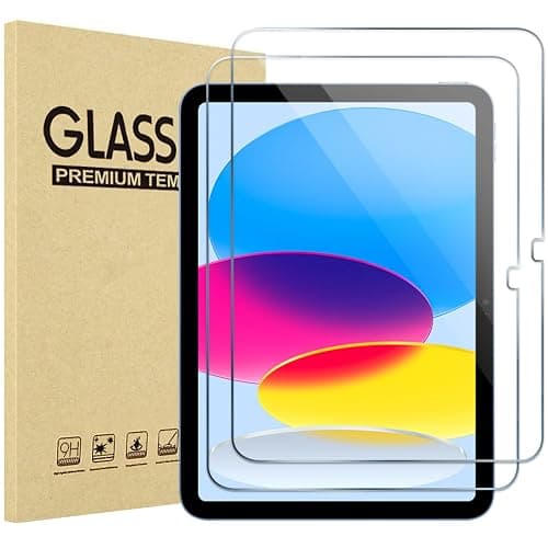 ProCase 2 Stück Schutzfolie für iPad 11 (A16) 11 Zoll/iPad 10. Generation 10,9 Zoll, 9H Gehärtetes Glas für iPad (A16) 11. Gen 2025 / iPad 10. Gen 2022 Screen Protector Folie Schutzglas -Klar - Image 1