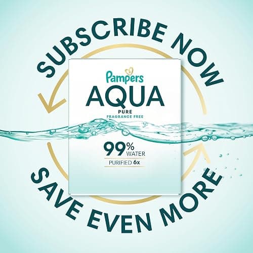 Pampers Baby Wipes Aqua Pure, 99% water-based wipes, Hypoallergenic and Unscented Baby Wipes, 672 Wipes Total (12 Flip-Top Packs) thumbnail 11