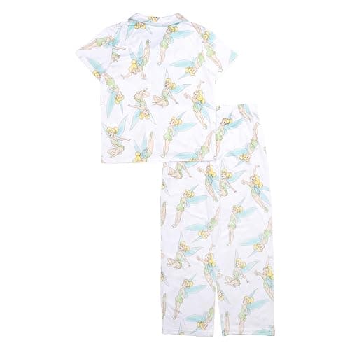 Disney Minnie Mouse Girls' 2-Piece Loose-fit Button Down Matching Pajama Set, Soft & Cute for Kids thumbnail 4