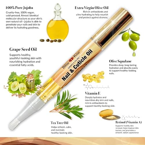 Nail Oil Cuticle Pen w/Vitamin E & Jojoba⏤Nail Strengthener Nail Growth Serum for Brittle Peeling Breaking Thin Nails thumbnail 8