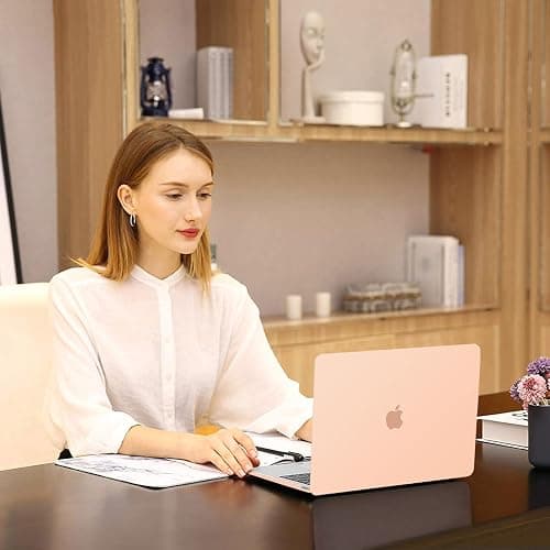 MOSISO Compatible with MacBook Air 13 inch Case 2022 2021 2020 2019 2018 Release A2337 M1 A2179 A1932 Touch ID, Plastic Hard Shell Cover&Keyboard Cover for MacBook Air 13.3 inch Case, Peach Fuzz thumbnail 6