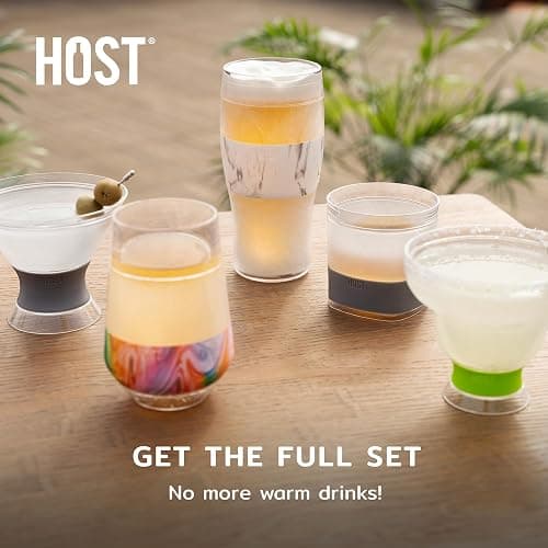Host FREEZE Beer Glasses, Frozen Beer Mugs, Freezable Pint Glass Set, Insulated Pint Glass to Keep Your Drinks Cold, Double Walled Insulated Glasses, Tumbler for Iced Coffee, 16oz, Set of 2, Black thumbnail 2