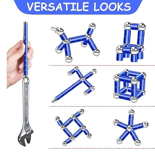 Magnetic Fidget Pen Toys for Teens- Unique Birthday Gifts for Young Men Fun Gifts for Teenage Boys Novelty Christmas Stocking Fillers Gadget for 8 10 11 12 13 14 15 Year Old Boy Engineer Gifts - Blue thumbnail 3