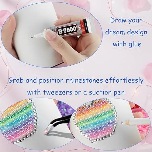 CyanHall Bedazzling Kit with 40 Colors, 32000 Pcs 3mm Flatback Rhinestones Resin Jelly Gems for Bedazzling, Rhinestone Kit with B7000 Glue for Nail Rhinestones, Shoes, Crafts, Diamond Art & DIY Bedazzler Projects thumbnail 3