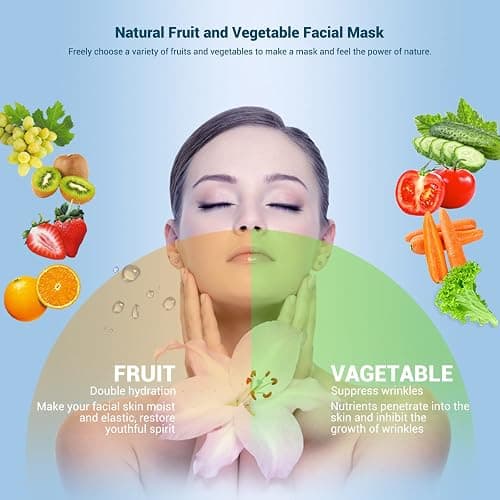 WAONIQ Face Mask Maker Machine, DIY Natural Fruit & Vegetable Mask with 32Pcs Collagen, Automatic Facial Skin Care Machine for SPA Treatments (Rechargeable) thumbnail 3