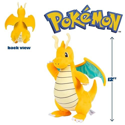 Pokémon 12" Dragonite Plush - Officially Licensed - Generation 1 Dratini & Dragonair Evolution - Authentic Soft Stuffed Animal Toy Figure - Christmas Stocking Stuffer Gift for Kids, Boys, Girls - 2+ thumbnail 2