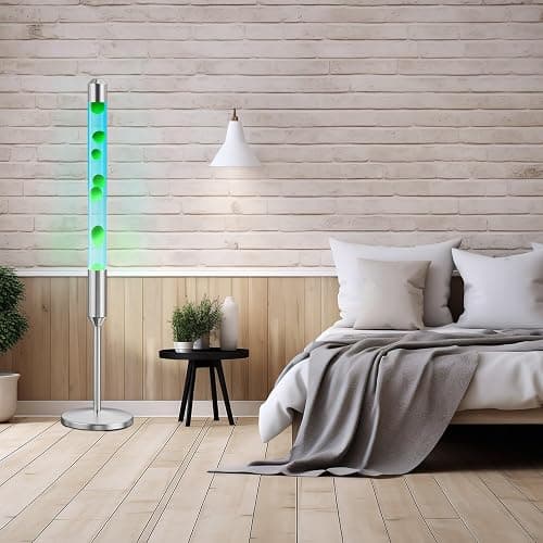 Kyzfy 47.5-Inch Liquid Motion Lamp,Magma Lamp, Mood Relaxation Light，Suitable for Home Decoration,Office Decoration, Cafes,Bars,Etc (Blue Water Green Wax, 47.5 inches) thumbnail 5