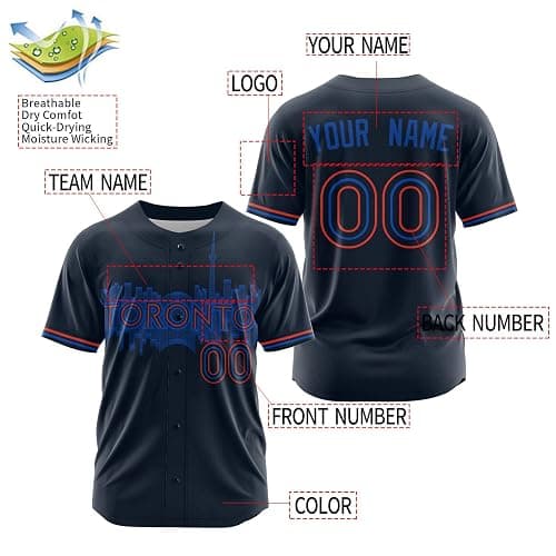 Custom City Connect Baseball Jersey - Custom Baseball Jersey Personalized Name Number for Men Women Youth Kids thumbnail 2