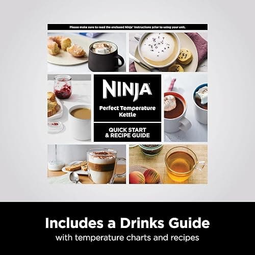 Ninja Perfect Temperature Kettle, 1.7L, with Temperature Control, LED Display, Easy to Use Kettle with Rapid Boil and Temperature Hold, Stone/Gold KT201UKSTGD thumbnail 11