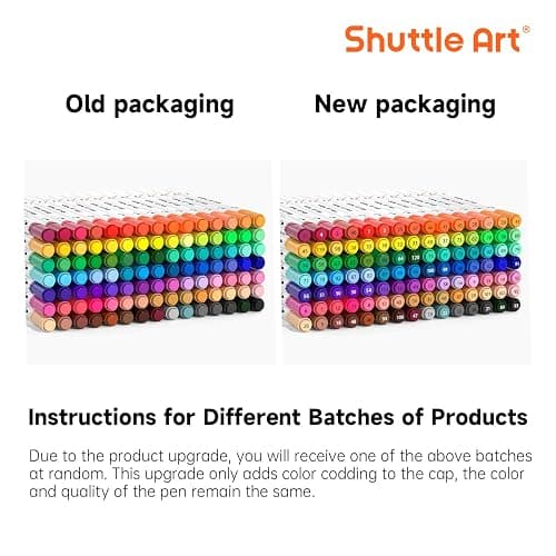 Shuttle Art Dual Tip Brush Marker Pens, 105 Colors Fine and Brush Tip Markers Set in Portable Case with 1 Coloring Book for Kids, Water-based Ink Adult Artist Coloring Calligraphy Journal Doodling thumbnail 9