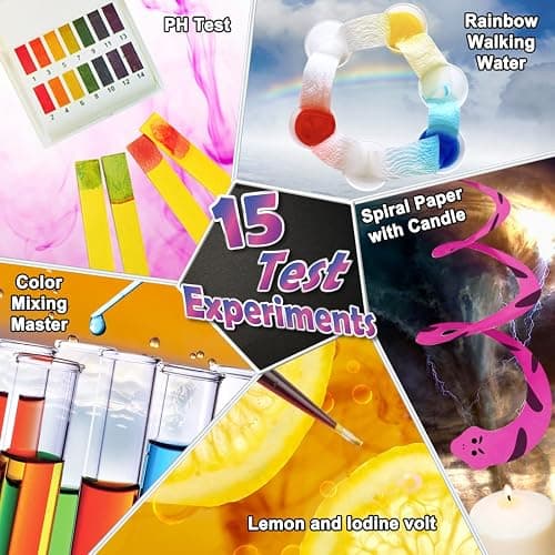 UNGLINGA 70 Lab Experiments Science Kits for Kids Educational Scientist Toys Birthday Gifts Idea for Girls Boys, Chemistry Set, Erupting Volcano, Fruit Circuits, S.T.E.M Activities Science Project thumbnail 5