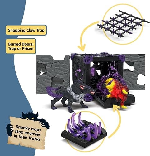 Schleich Eldrador Creatures - 71 PC BattleCave Arena Lava Vs. Shadow Playset - Lava Bull and Shadow Hound Set - Animal Monster Figurines for Boys and Girls - Fun Beast Toys for Kids Ages 7+ | 42673 thumbnail 6