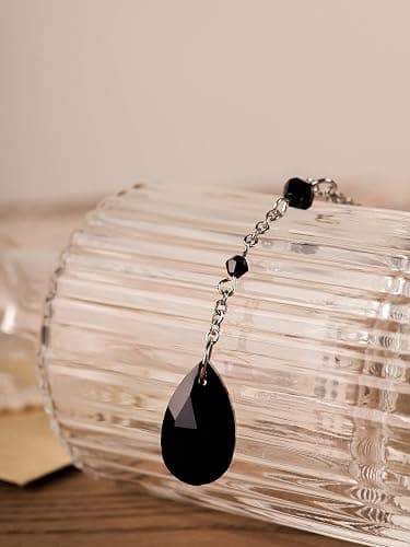 Sacina Gothic Dainty Black Red Teardrop Y Necklace, Gothic Emo Necklace, Goth Jewelry, Christmas Jewelry Gift for Women thumbnail 6