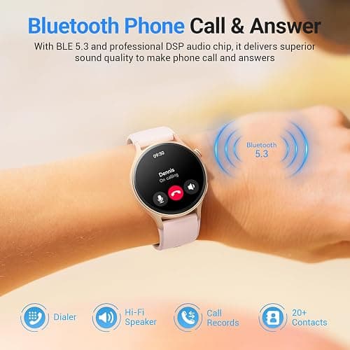 Fitpolo Smart Watch for Women,1.3" AMOLED Touchscreen Fitness Tracker, Make/Answer Calls, Heart Rate SpO2 Monitor, 3ATM Waterproof, Sleep & Activity Tracking Smartwatch for Android Phones iPhone thumbnail 3